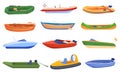 Sea ship boats set vector flat. Collection yacht, marine vessel and ocean transport isolated