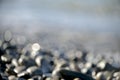 Sea shore bokeh and blur. Royalty Free Stock Photo