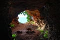 Sea shore cave entrance Kamen Bryag Bulgaria Royalty Free Stock Photo