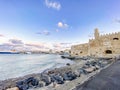 Sea shore next to fortress, Heraklion, Greece