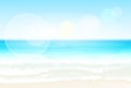 Sea Shore Sand beach Summer vacation blur Vector