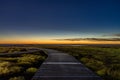 Sea shore scenic walkway bridge