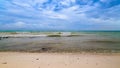 Sea, sky clouds. The Caribbean sea