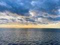 Sea and sky merge at sunset