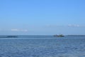 Sea with sky. summer. seine. fishing