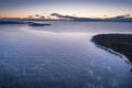 Sea Smoke Rising On Lake Superior at Sunrise Winter Royalty Free Stock Photo