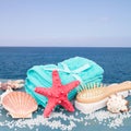 Sea spa setting by seaside Royalty Free Stock Photo