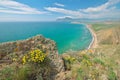 Sea spring bay landscape at day. Nature composition Royalty Free Stock Photo