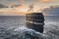 Sea stack Downpatrick Head standing in Atlantic Ocean, Ireland Royalty Free Stock Photo
