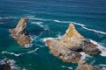 Sea stacks, Cornwall, UK.