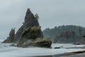 Sea Stacks And Crashing Waves At Rialto Beach Royalty Free Stock Photo