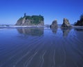 Sea stacks and reflection