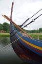 Detail on a reconstructed Viking Ship Roskilde, Denmark Royalty Free Stock Photo