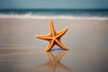 Sea star on the beach. Starfish on the sand. AI generated