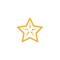 Sea star vector logo design template