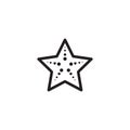 Sea star vector logo design template