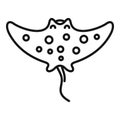 Sea stingray icon outline vector. Animal marine