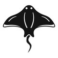 Sea stingray icon simple vector. Animal marine