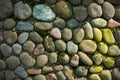 Sea stones background. Rounded stones texture. Colored cobblestone Royalty Free Stock Photo