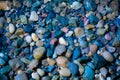 Sea stones in the sea water. Pebbles under water. The view from the top Royalty Free Stock Photo