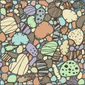 Sea stones seamless pattern