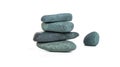 Sea stones zen pyramid on a white background Royalty Free Stock Photo