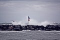 Sea Storm and American Flag