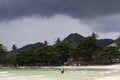 Sea storm coming Koh samui beach Royalty Free Stock Photo