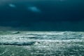 Sea storm with dramatic sky Royalty Free Stock Photo