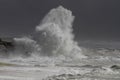 Sea storm in the portuguese coast