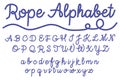 Sea style rope characters lettering