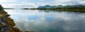 Sea summer view (Norway, Lofoten). Panorama. Royalty Free Stock Photo