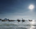 Sea, sun and boats Royalty Free Stock Photo