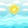Sea and sun, summer background