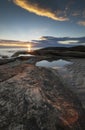 Sea sunrise, nea Ravda, Bulgaria Royalty Free Stock Photo