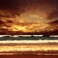 Sea sunset Royalty Free Stock Photo