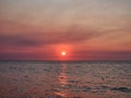 Sea sunset in Colombian beach