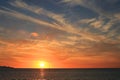 Sea sunset Royalty Free Stock Photo