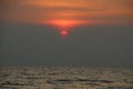 Sea sunset jakarta Royalty Free Stock Photo