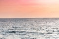 Sea sunset over pier. Beautiful seascape. Dreams of travel and freedom. Buoys at sea. Sundown sky and claim weather Royalty Free Stock Photo