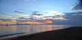 Sea at sunset. Polynesia. Tahiti