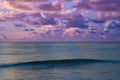 Sea sunset with sky. Sunset seascape at sea with cloudy sky. Ocean and sky background. Tranquil seascape. Nature sky and sea.