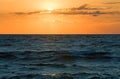 Sea sunset surf wave Royalty Free Stock Photo