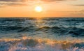 Sea sunset surf wave Royalty Free Stock Photo