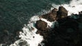 Ocean breaks on rocks, ocean surf Royalty Free Stock Photo