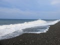 Sea surf and waves crashing onto the beach Royalty Free Stock Photo