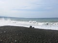 Sea surf and waves crashing onto the beach Royalty Free Stock Photo