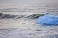 Sea surface with foamy waves. Powerful ocean waves