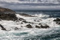 Sea in tempest in Far Oer Island Royalty Free Stock Photo