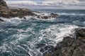 Sea in tempest on rocks Royalty Free Stock Photo